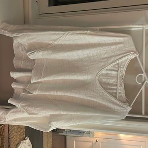 NWT. Free people white lightweight pullover.